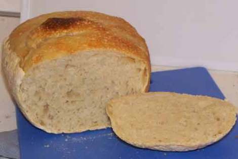 First No-Knead loaf, sliced